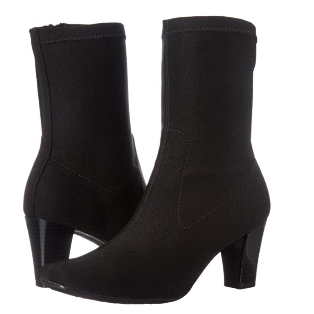 NEW Aerosoles Women's Geneva Boot, Black Fabric